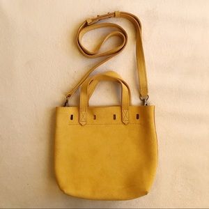 Madewell Small Suede Transport Bag - Yellow
